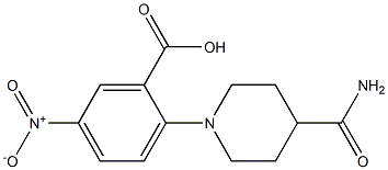 2-(4-carbamoylpiperidin-1-yl)-5-nitrobenzoic acid Struktur