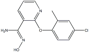 2-(4-chloro-2-methylphenoxy)-N'-hydroxypyridine-3-carboximidamide Struktur