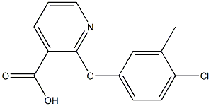 2-(4-chloro-3-methylphenoxy)pyridine-3-carboxylic acid Struktur