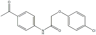 2-(4-chlorophenoxy)-N-(4-acetylphenyl)acetamide Struktur