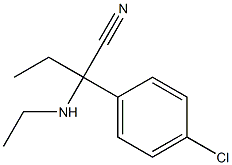 2-(4-chlorophenyl)-2-(ethylamino)butanenitrile Struktur