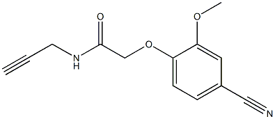 2-(4-cyano-2-methoxyphenoxy)-N-prop-2-ynylacetamide Struktur