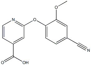 2-(4-cyano-2-methoxyphenoxy)pyridine-4-carboxylic acid Struktur