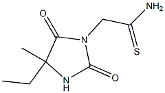 2-(4-ethyl-4-methyl-2,5-dioxoimidazolidin-1-yl)ethanethioamide Struktur