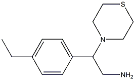 2-(4-ethylphenyl)-2-(thiomorpholin-4-yl)ethan-1-amine Struktur