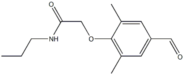 2-(4-formyl-2,6-dimethylphenoxy)-N-propylacetamide Struktur