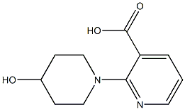 2-(4-hydroxypiperidin-1-yl)pyridine-3-carboxylic acid Struktur