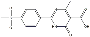 2-(4-methanesulfonylphenyl)-4-methyl-6-oxo-1,6-dihydropyrimidine-5-carboxylic acid Struktur