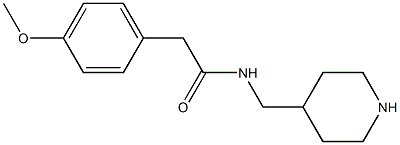 2-(4-methoxyphenyl)-N-(piperidin-4-ylmethyl)acetamide Struktur