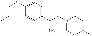 2-(4-methylpiperidin-1-yl)-1-(4-propoxyphenyl)ethanamine Struktur