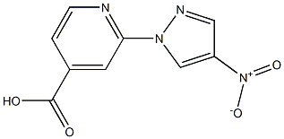 2-(4-nitro-1H-pyrazol-1-yl)pyridine-4-carboxylic acid Struktur