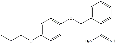 2-(4-propoxyphenoxymethyl)benzene-1-carboximidamide Struktur