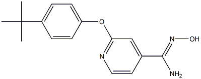 2-(4-tert-butylphenoxy)-N'-hydroxypyridine-4-carboximidamide Struktur