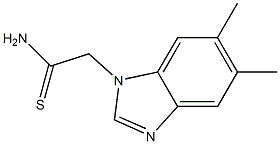 2-(5,6-dimethyl-1H-benzimidazol-1-yl)ethanethioamide Struktur