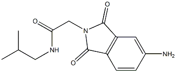 2-(5-amino-1,3-dioxo-2,3-dihydro-1H-isoindol-2-yl)-N-(2-methylpropyl)acetamide Struktur