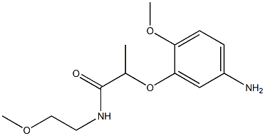 2-(5-amino-2-methoxyphenoxy)-N-(2-methoxyethyl)propanamide Struktur