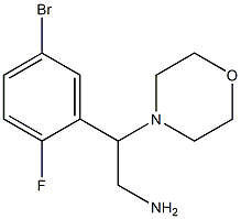 2-(5-bromo-2-fluorophenyl)-2-morpholin-4-ylethanamine Struktur