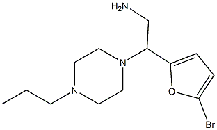 2-(5-bromo-2-furyl)-2-(4-propylpiperazin-1-yl)ethanamine Struktur