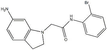 2-(6-amino-2,3-dihydro-1H-indol-1-yl)-N-(2-bromophenyl)acetamide Struktur