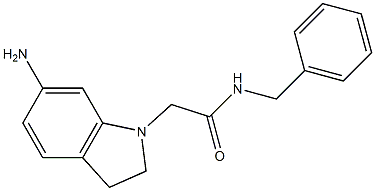 2-(6-amino-2,3-dihydro-1H-indol-1-yl)-N-benzylacetamide Struktur