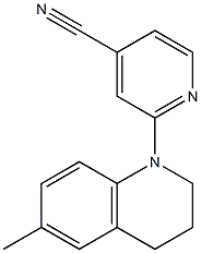 2-(6-methyl-1,2,3,4-tetrahydroquinolin-1-yl)pyridine-4-carbonitrile Struktur