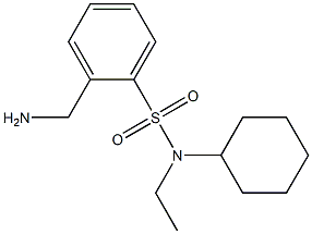 2-(aminomethyl)-N-cyclohexyl-N-ethylbenzenesulfonamide Struktur