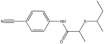 2-(butan-2-ylsulfanyl)-N-(4-cyanophenyl)propanamide Struktur