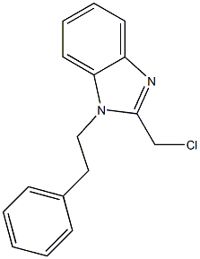 2-(chloromethyl)-1-(2-phenylethyl)-1H-1,3-benzodiazole Struktur