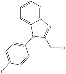 2-(chloromethyl)-1-(4-iodophenyl)-1H-1,3-benzodiazole Struktur