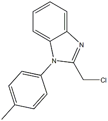 2-(chloromethyl)-1-(4-methylphenyl)-1H-1,3-benzodiazole Struktur