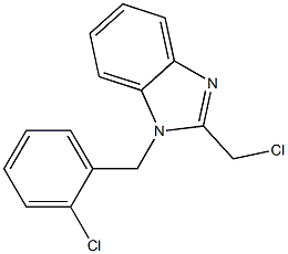 2-(chloromethyl)-1-[(2-chlorophenyl)methyl]-1H-1,3-benzodiazole Struktur