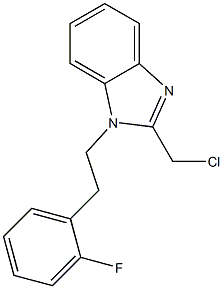 2-(chloromethyl)-1-[2-(2-fluorophenyl)ethyl]-1H-1,3-benzodiazole Struktur