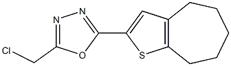 2-(chloromethyl)-5-{4H,5H,6H,7H,8H-cyclohepta[b]thiophen-2-yl}-1,3,4-oxadiazole Struktur