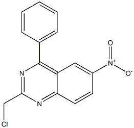 2-(chloromethyl)-6-nitro-4-phenylquinazoline Struktur