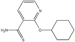 2-(cyclohexyloxy)pyridine-3-carbothioamide Struktur