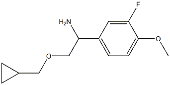 2-(cyclopropylmethoxy)-1-(3-fluoro-4-methoxyphenyl)ethan-1-amine Struktur