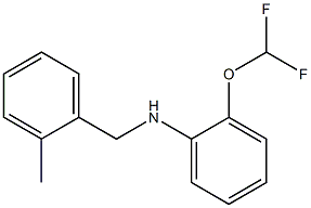 2-(difluoromethoxy)-N-[(2-methylphenyl)methyl]aniline Struktur