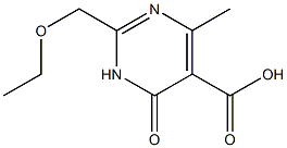 2-(ethoxymethyl)-4-methyl-6-oxo-1,6-dihydropyrimidine-5-carboxylic acid Struktur