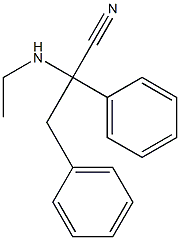 2-(ethylamino)-2,3-diphenylpropanenitrile Struktur