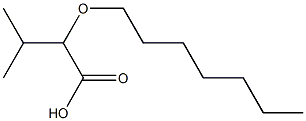 2-(heptyloxy)-3-methylbutanoic acid Struktur