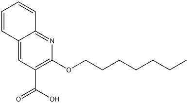 2-(heptyloxy)quinoline-3-carboxylic acid Struktur