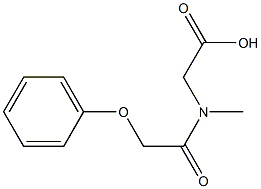 2-(N-methyl-2-phenoxyacetamido)acetic acid Struktur