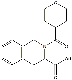 2-(oxan-4-ylcarbonyl)-1,2,3,4-tetrahydroisoquinoline-3-carboxylic acid Struktur