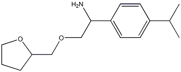 2-(oxolan-2-ylmethoxy)-1-[4-(propan-2-yl)phenyl]ethan-1-amine Struktur