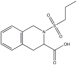 2-(propylsulfonyl)-1,2,3,4-tetrahydroisoquinoline-3-carboxylic acid Struktur