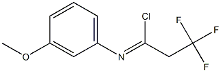 2,2,2-trifluoro-N-(3-methoxyphenyl)ethanecarbonimidoyl chloride Struktur