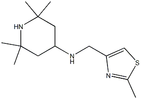 2,2,6,6-tetramethyl-N-[(2-methyl-1,3-thiazol-4-yl)methyl]piperidin-4-amine Struktur