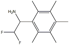 2,2-difluoro-1-(2,3,4,5,6-pentamethylphenyl)ethan-1-amine Struktur