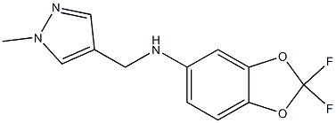 2,2-difluoro-N-[(1-methyl-1H-pyrazol-4-yl)methyl]-2H-1,3-benzodioxol-5-amine Struktur