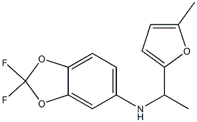 2,2-difluoro-N-[1-(5-methylfuran-2-yl)ethyl]-2H-1,3-benzodioxol-5-amine Struktur